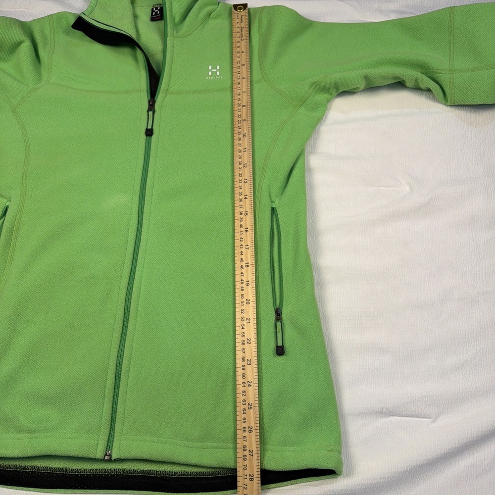 Haglofs Polartec Fleece Hooded Jacket Green Betula Women's Size Medium Zip Up - Picture 4 of 8